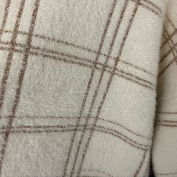 Cyrus Jacquard Mink Pullover Sweater Hamilton Windowpane Beige Tan XL Soft NEW - Picture 6 of 11